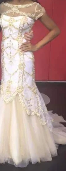 Sherri hill white gold mermaid pageant prom dress cy is available for  purchase on au PAY Market - Imported Goods Online Store Co.Ltd. | au PAY  Market - Online Shopping Site